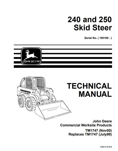 john deere 250 skid steer service manual|john deere 250 skid loader.